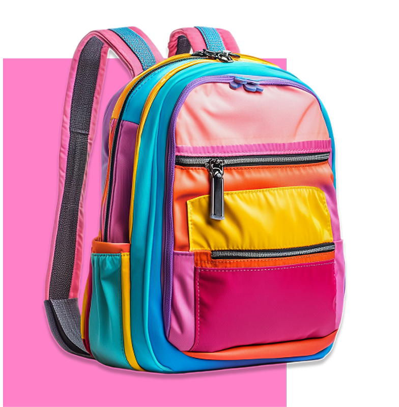 colorful backpack<br />
