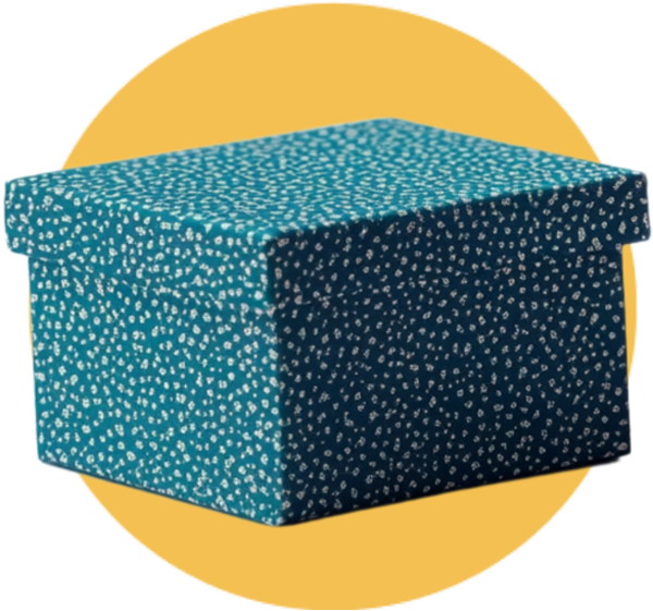 small blue collectable box